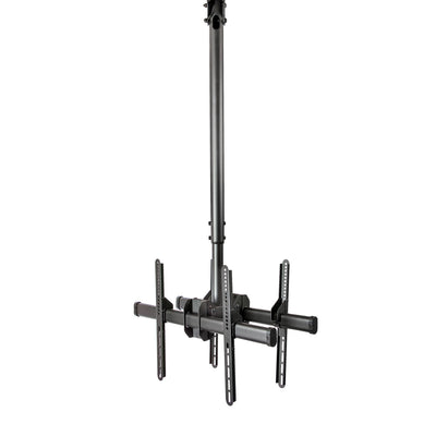 StarTech.com Dual TV Ceiling Mount - Back-to-Back Heavy Duty Hanging Dual Screen Mount with Adjustable Telescopic Pole - Tilt/Swivel/Rotate - VESA Bracket for 32”-75" Displays