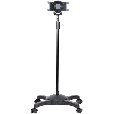 StarTech.com Mobile Tablet Stand with Lockable Wheels - Height Adjustable Cart - Universal Rolling Floor Stand for Tablets from 7 to 11 inch, Portable Tablet Stand w/ Detachable Tablet Holder - TAA